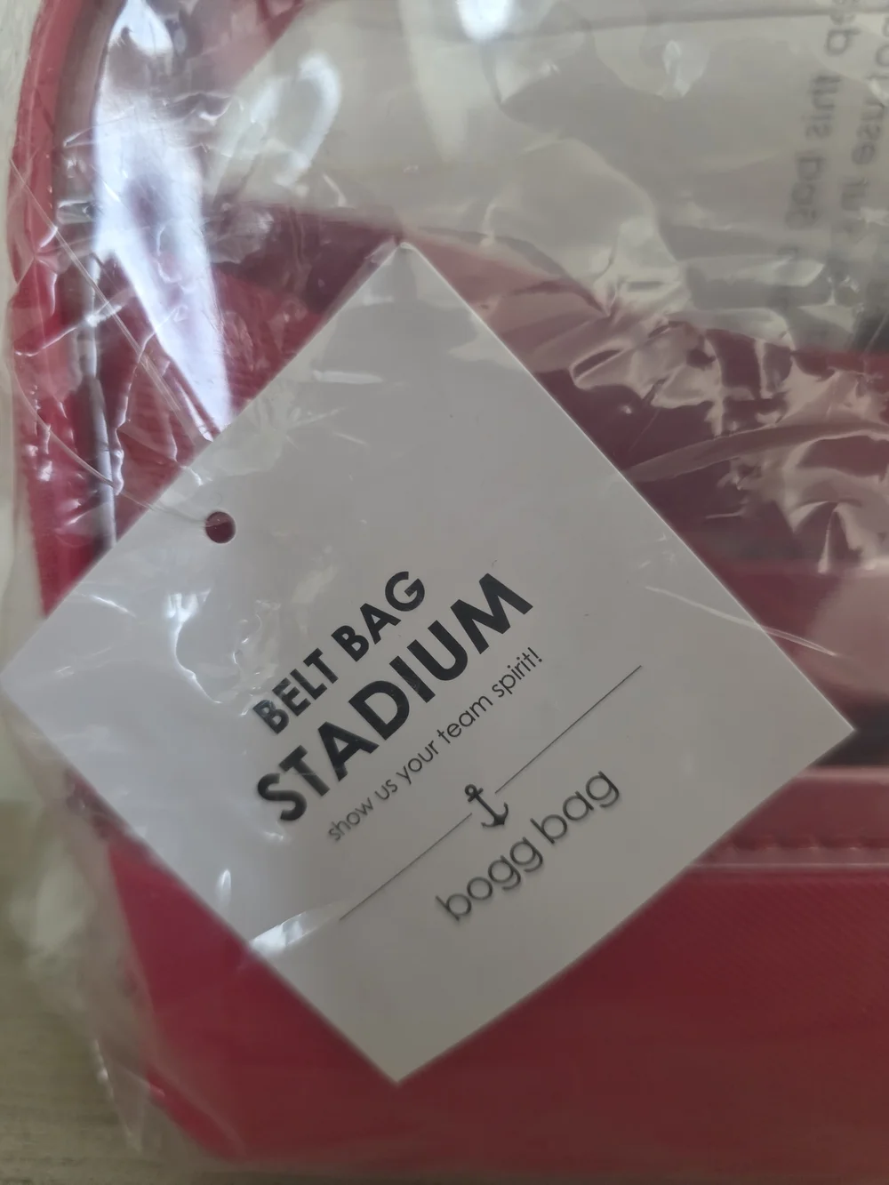 Bogg Stadium Bag Clear Red Belt Bag